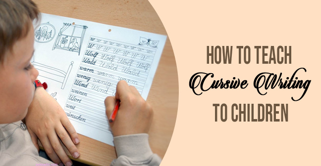 How To Teach Cursive Writing To Kindergarten